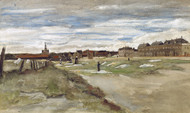 Bleaching Ground at Scheveningen 1882 by Vincent van Gogh Framed Print on Canvas