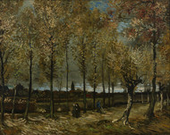 Lane with Poplars near Nuenen 1885 by Vincent van Gogh Framed Print on Canvas