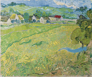 View of Vessenots Near Auvers 1890 by Vincent van Gogh Framed Print on Canvas