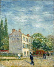 The restaurant Rispal in Asnieres 1887 by Vincent van Gogh Framed Print on Canvas