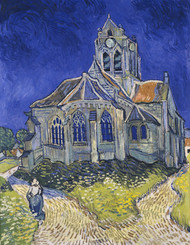 The church in Auvers-sur-Oise, view from the Chevet 1890 by Vincent van Gogh Framed Print on Canvas