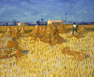 Harvest in Provence 1888 by Vincent van Gogh Framed Print on Canvas
