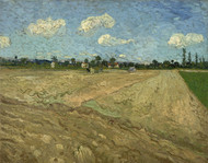 Ploughed fields (The furrows) 1888 by Vincent van Gogh Framed Print on Canvas