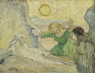 The raising of Lazarus (after Rembrandt) 1890 by Vincent van Gogh Framed Print on Canvas