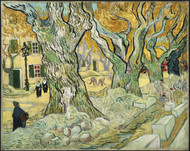 The Road Menders 1889 by Vincent van Gogh Framed Print on Canvas