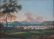Cincinnati From Behind Newport Barracks 1835 by John Caspar Wild Framed Print on Canvas