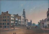 Cincinnati Fourth Street - West From Vine 1835 by John Caspar Wild Framed Print on Canvas