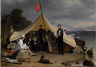 The Greenwich Boat Club 1833 by Robert Walter Weir Framed Print on Canvas