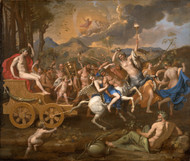 The Triumph of Bacchus 1635 by Nicolas Poussin Framed Print on Canvas