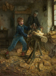 The Young Sabot Maker 1895 by Henry Ossawa Tanner Framed Print on Canvas