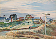 Cottages at North Truro 1938 by Edward Hopper Framed Print on Canvas