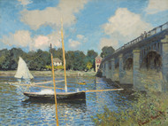 The Bridge at Argenteuil 1874 by Claude Monet Framed Print on Canvas