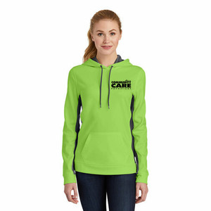 Women’s Colorblock Tech Material Hooded Pullover Sweatshirt