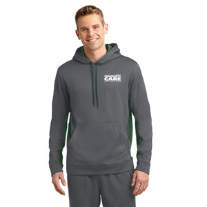 Men’s Colorblock Tech Material Hooded Pullover Sweatshirt
