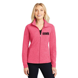 Ladies Heather Microfleece Full-Zip Jacket