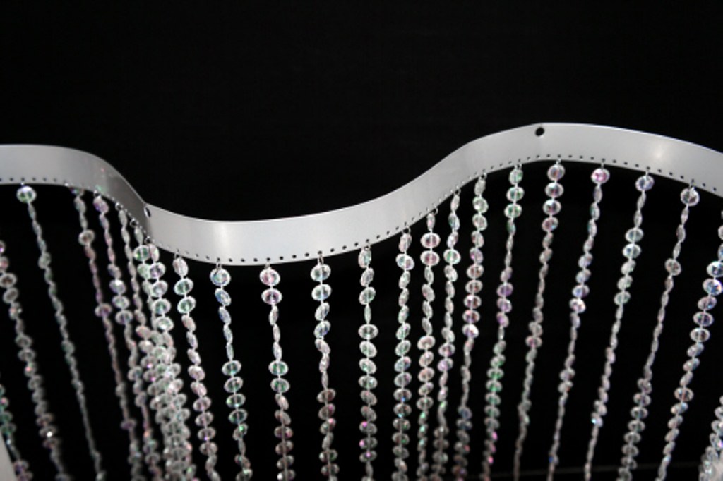 Beaded Curtain with Bendable Metal Rod 9 Feet Long 3 Options