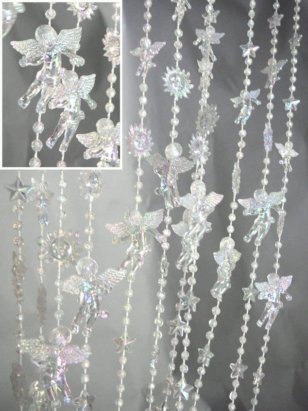 Crystal Iridescent Angels Beaded Curtains 3 Feet By 6 Feet