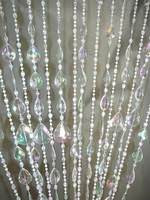 Crystal Iridescent Large Teardrop Beaded Curtains 3 Feet By 6 Feet