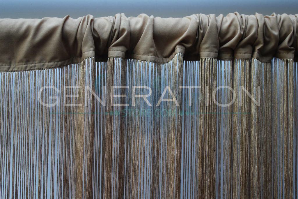Gold String Curtains 3 Feet By 9 Feet