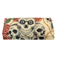 WW1004 -1 "3 SKULLS PINK ROSES" PATTERN