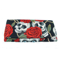WW1005 -2 "TWO SKULLS RED ROSES" PATTERN