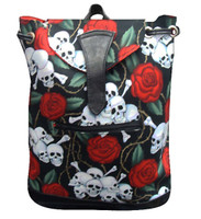 LBP 1007 SKULLS RED ROSE TATTOO