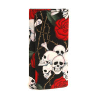 WW1007 SKULL RED ROSES PATTERN