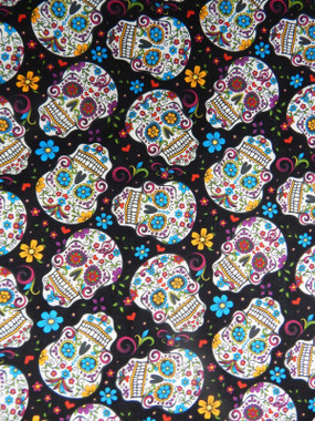 1047 FOLKLORIC SUGAR SKULLS BLACK