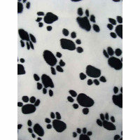 3067 ANIMAL PRINT PAW WHITE FABRIC PATTERN