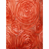 5745 FLOWERS SHINY PEACH ROSE FABRIC PATTERN