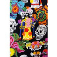 1022 SKULLS LOS NOVIOS 101 FABRIC PATTERN