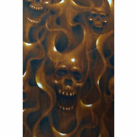 1202 SKULLS ON FIRE 102 FABRIC PATTERN