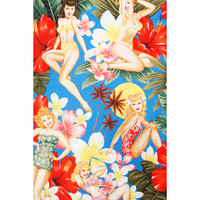 4263 HAWAIIAN PIN UP GIRL 107 FABRIC PATTERN
