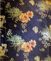 4407 ASIAN GOLDEN FLOWERS BLACK