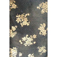 4515 ASIAN GOLDEN FLOWERS FABRIC PATTERN