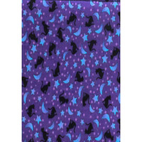 5105 ANIMALS CATS 105 WITCH BLACK CATS FABRIC PATTERN