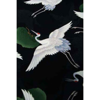 5159 ANIMALS DANCING CRANES BIRDS FABRIC PATTERN