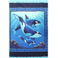 5204 ANIMAL MARINES KILLER WHALES 101 FABRIC PATTERN