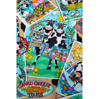 5263 ANIMALS COWS IN VACATION WESTERN FABRIC PATTERN