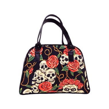 MDRB 1006 SH SKULLS PINK ROSES RED
