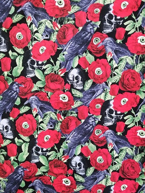 SKULLS ROSES AND RAVENS