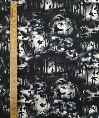 1374 RAVENS FLYING AT NIGHT