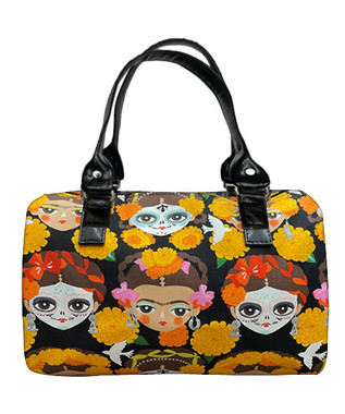 DRB 1572 FRIDA FACES BLACK