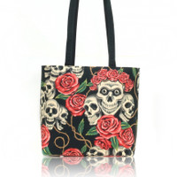 BB 1006 SKULLS ROSES TATTOO 103 PATTERN WOMEN'S BUCKET