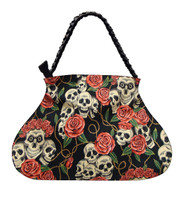 LDRB 1006 SKULLS PINK ROSES