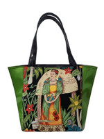 STRB 1511-2 SH GREEN FRIDA KAHLO PARROTS