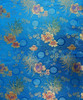 4441 ASIAN GOLDEN FLOWERS TURQUOISE