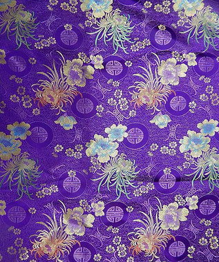 4448 ASIAN GOLDEN FLOWERS PURPLE
