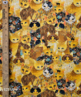 5193 GOLDEN BEJEWELED CATS