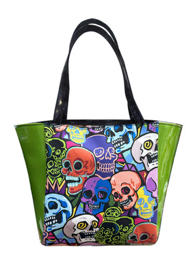 STRB 1387-1 NEON SKULLS SHINY GREEN